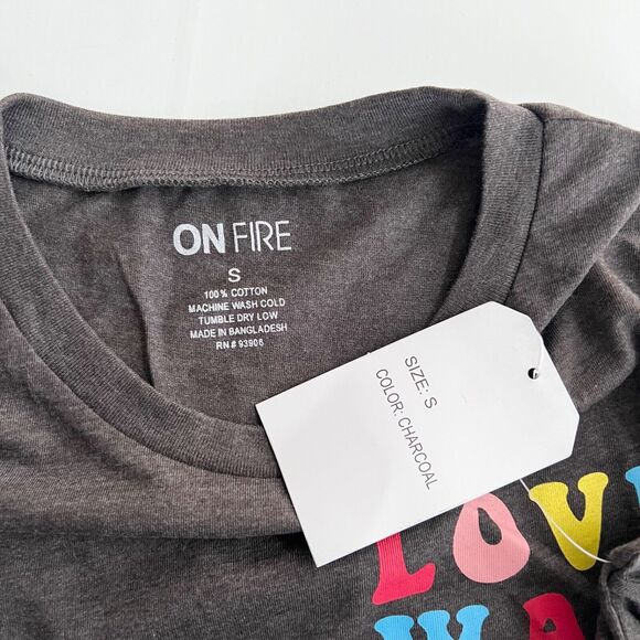 New ON FIRE Women's Love Way More Short Sleeve Tee Shirt Top (S-XL) - Picture 6 of 6